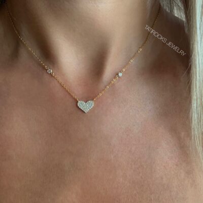 Smitten Cubic Gold Heart Necklace