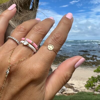 Happy 14k Solid Gold Ring